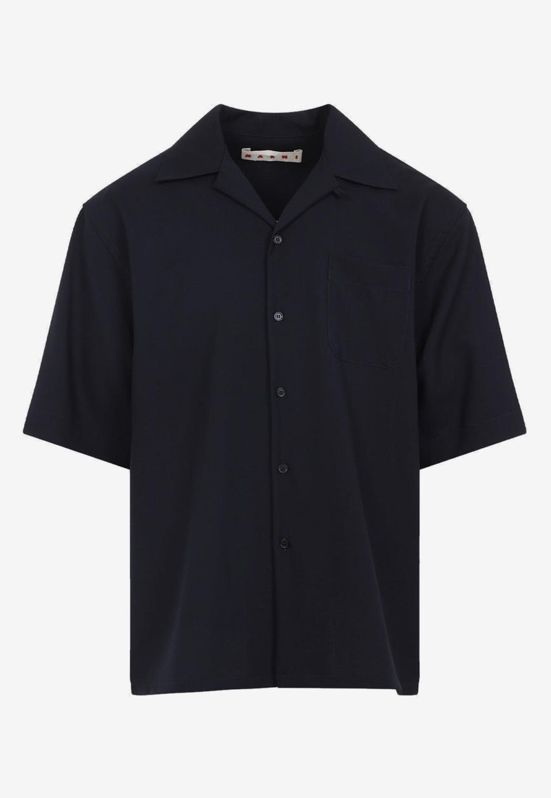 Short-Sleeved Wool Shirt