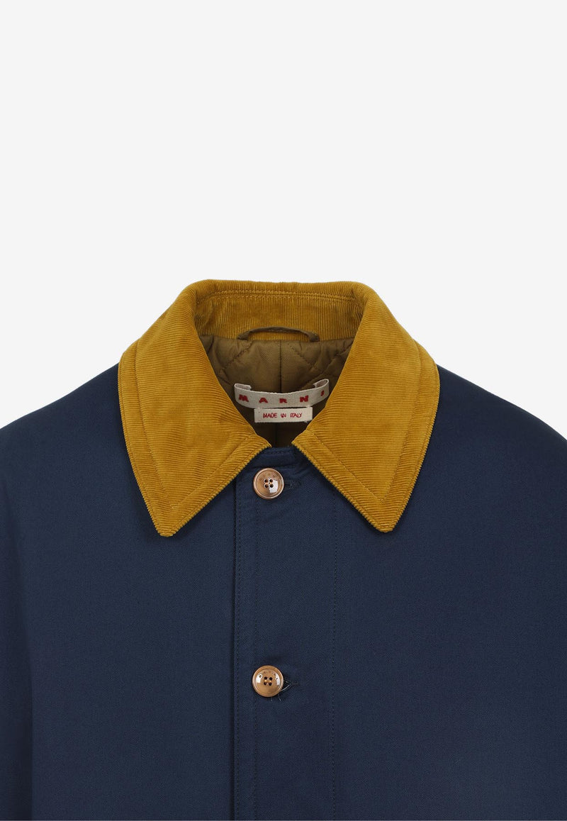 Corduroy Collar Padded Jacket