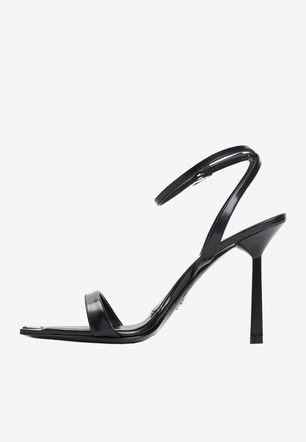 100 Triagnle-Logo Leather Sandals