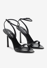 100 Triagnle-Logo Leather Sandals