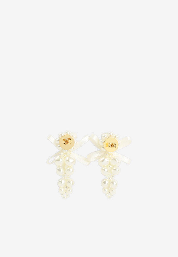 Bow Cluster Drop Earrings