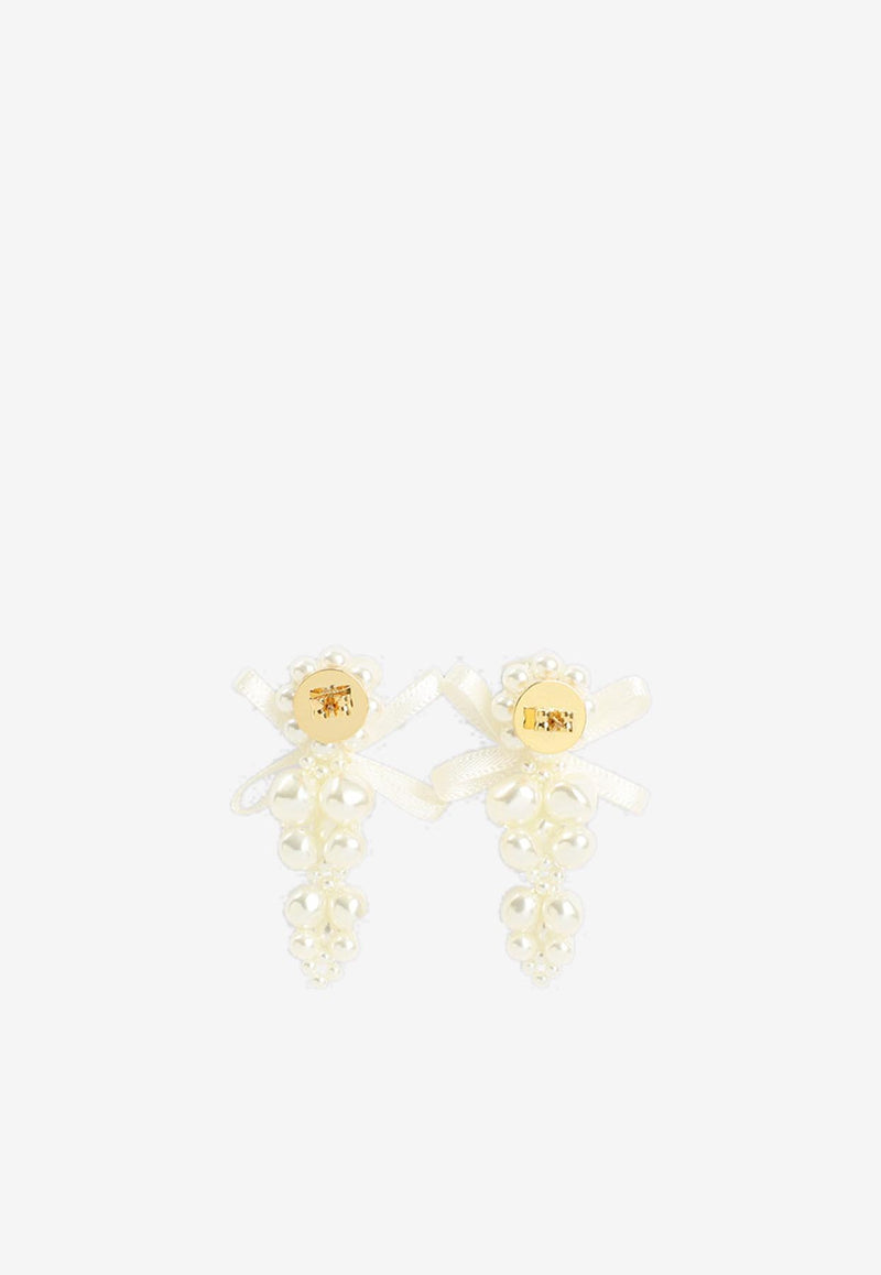 Bow Cluster Drop Earrings