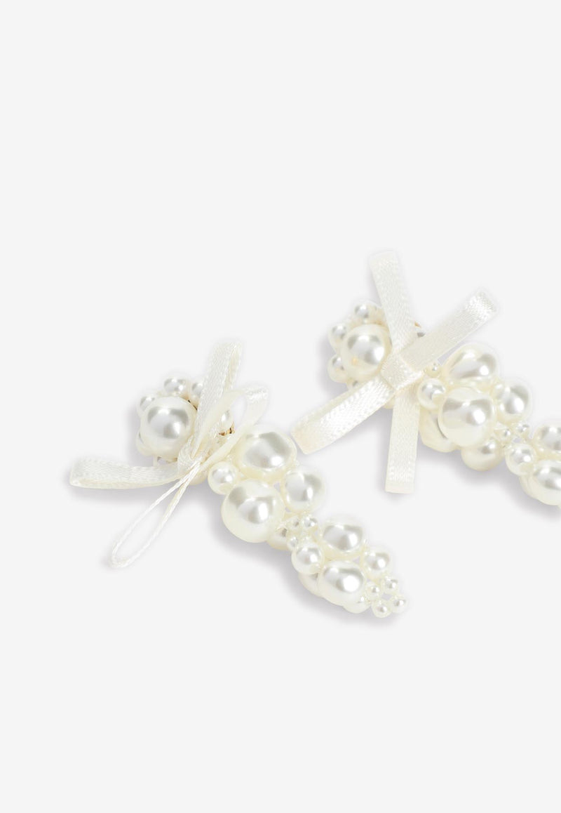 Bow Cluster Drop Earrings