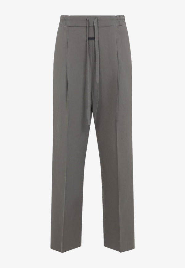 Drawstring Straight-Leg Pants