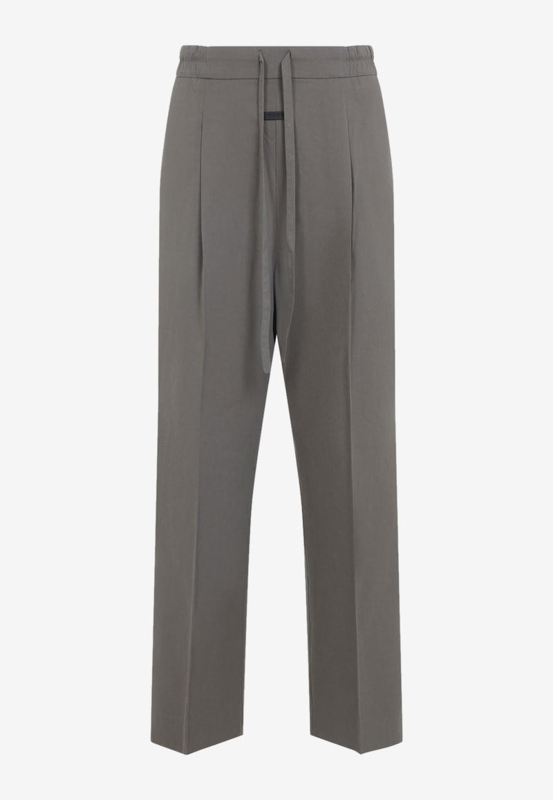 Drawstring Straight-Leg Pants