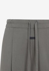 Drawstring Straight-Leg Pants