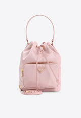 Triangle Logo Nylon Bucket Bag