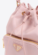 Triangle Logo Nylon Bucket Bag