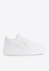 Triangle Logo Leather Sneakers