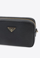 Triangle Logo Leather Crossbody Bags