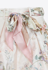 Rebellion Tuck Belted Shorts