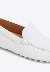 Leather Loafers with Embossed-Logo