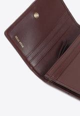 Matelassé Leather Wallet with Logo