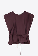 ALYSI Belted Crewneck Top Purple 116237P6015UV_Uva_54418038