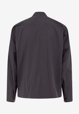 Embroidered Zip-Up Shirt