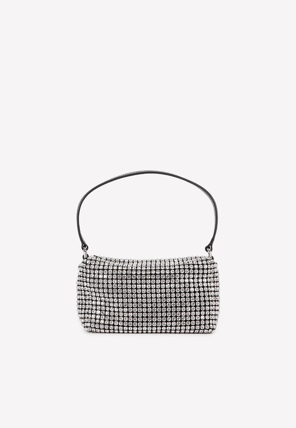 Alexander Wang Medium Heiress Crystal-Mesh Pouch 2019P0813JWHITE