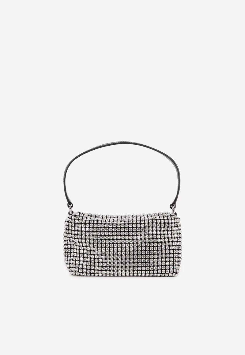 Alexander Wang Medium Heiress Crystal-Mesh Pouch 2019P0813JWHITE