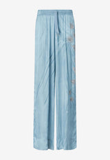 Printed Wide-Leg Pants
