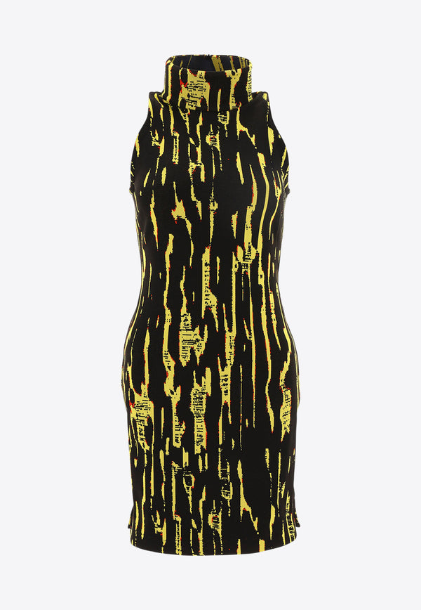 AMBUSH Jacquard Mini Dress Black BWHI017F22KNI0016500_40205