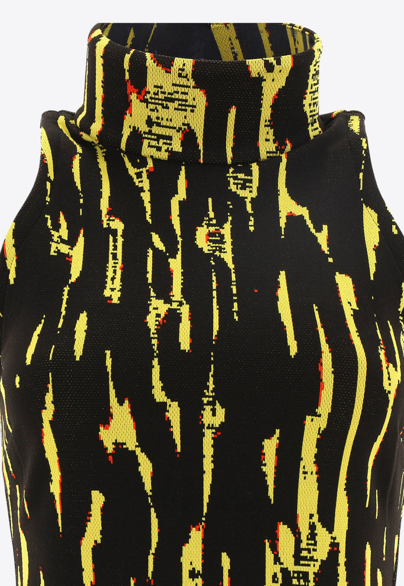 AMBUSH Jacquard Mini Dress Black BWHI017F22KNI0016500_40205