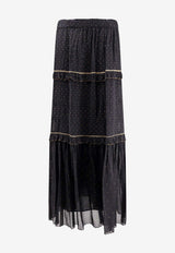 Pointed Midi Skirt