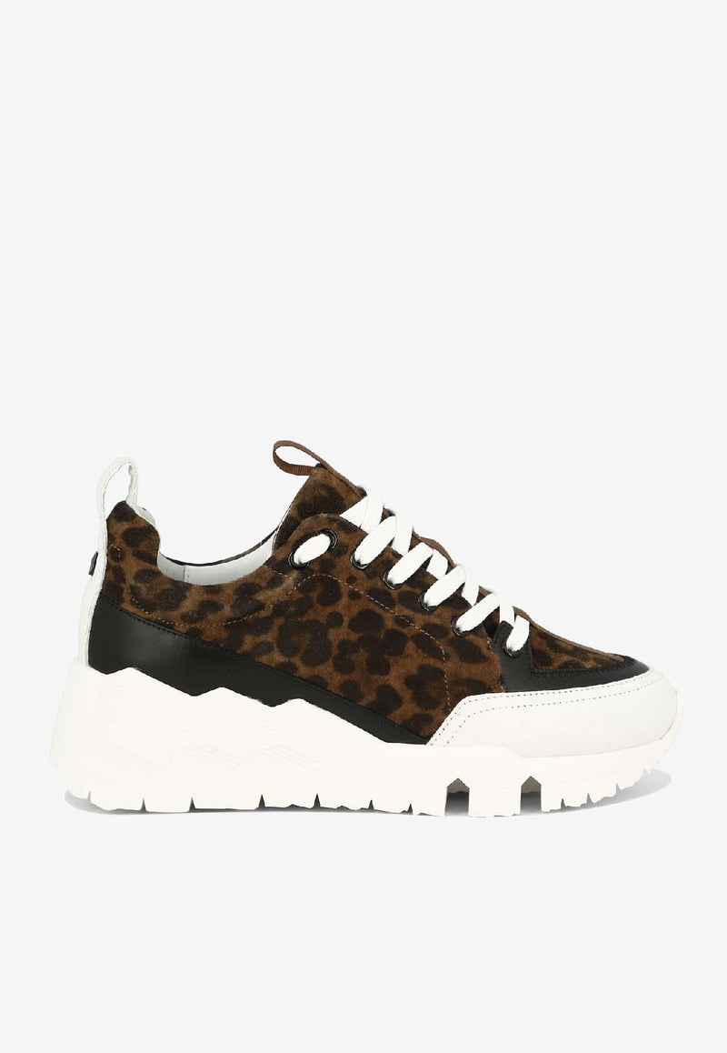 Pierre Hardy Street Life Low-Top Sneakers  Brown RS01ZCALF-PRINTED SUEDE KIDLEOPARD-BLACK_59514