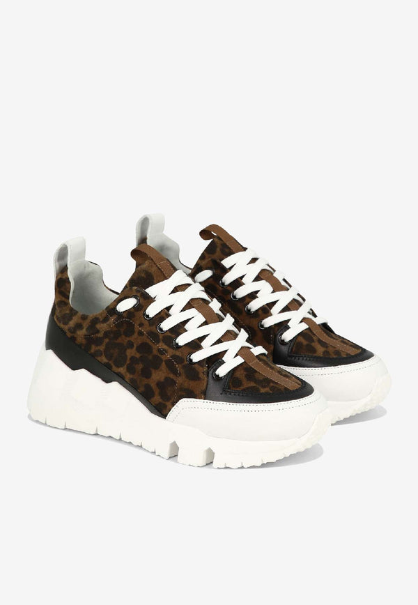 Pierre Hardy Street Life Low-Top Sneakers  Brown RS01ZCALF-PRINTED SUEDE KIDLEOPARD-BLACK_59514