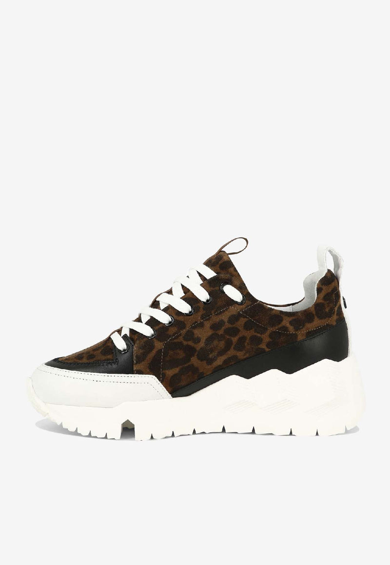 Pierre Hardy Street Life Low-Top Sneakers  Brown RS01ZCALF-PRINTED SUEDE KIDLEOPARD-BLACK_59514