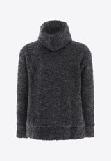 Junya Watanabe Textured Drawstring Zip-Up Hoodie
 Gray WL-T022-W231 GRAY_60342