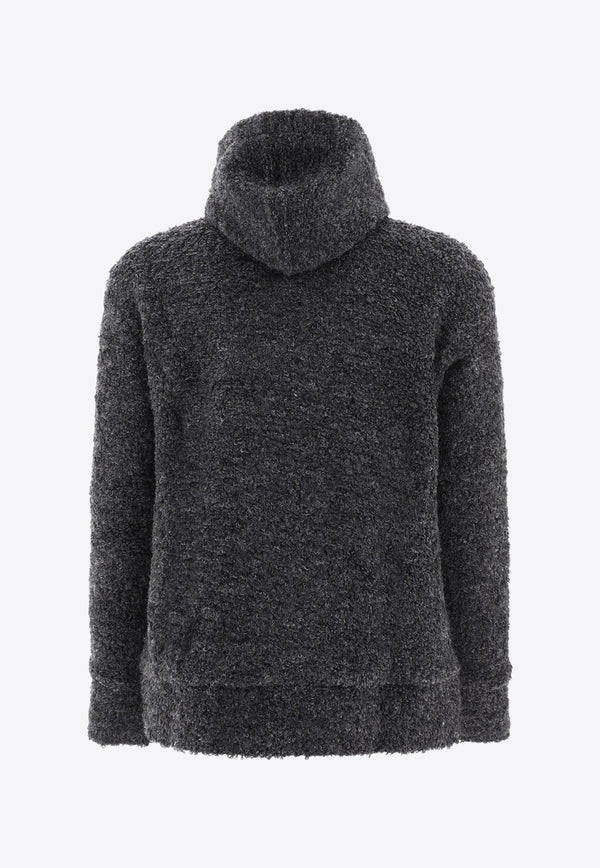 Junya Watanabe Textured Drawstring Zip-Up Hoodie
 Gray WL-T022-W231 GRAY_60342