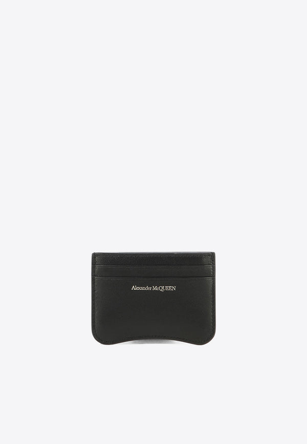 Alexander McQueen The Seal Leather Cardholder 7792241X30T1000_61116 Black