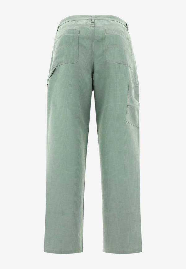 Brain Dead Double-Knee Straight Pants Green W23B19003435SF_61288