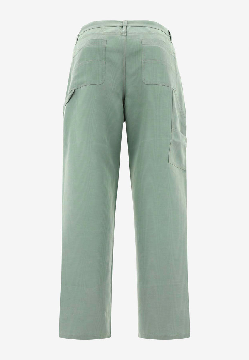 Brain Dead Double-Knee Straight Pants Green W23B19003435SF_61288