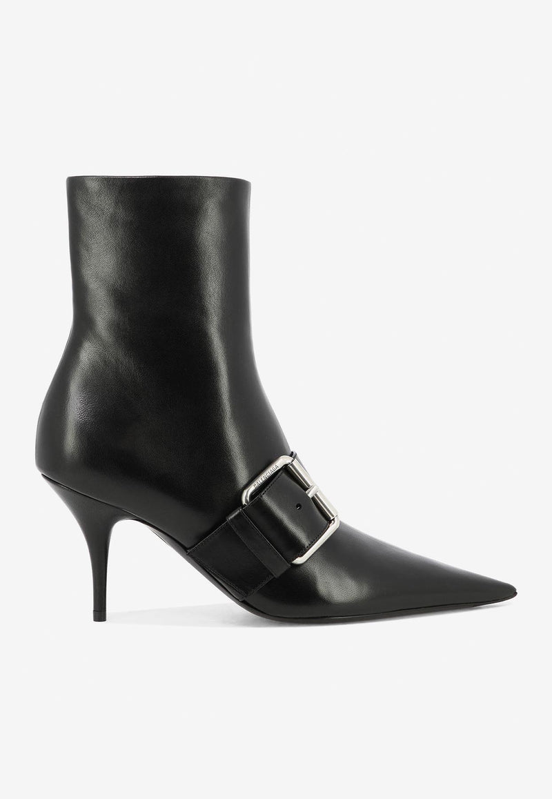 Balenciaga Knife 80 Pointed Ankle Boots  Black 762297WBCW21081_62146