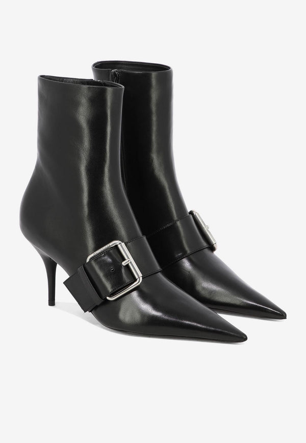 Balenciaga Knife 80 Pointed Ankle Boots  Black 762297WBCW21081_62146