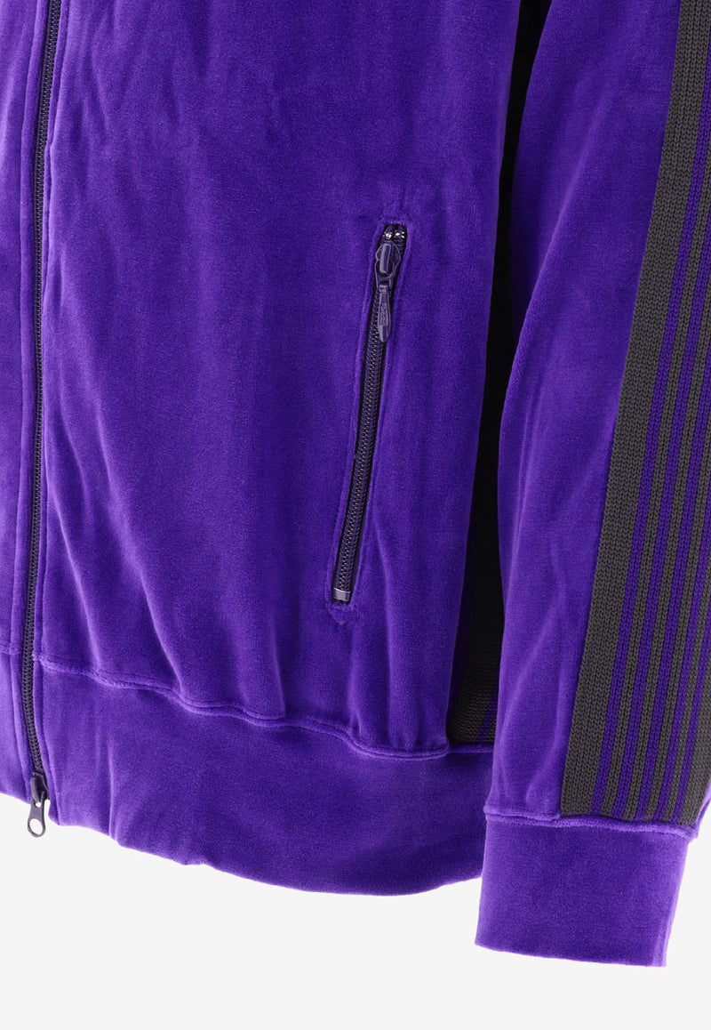 Needles Velvet Zip-Up Jacket Purple NS251C-PURPLE_62437