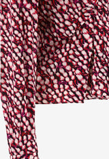 Isabel Marant Etoile Eddy Printed Blouse Pink 24PHT0221FAB1J02E40RY_62472