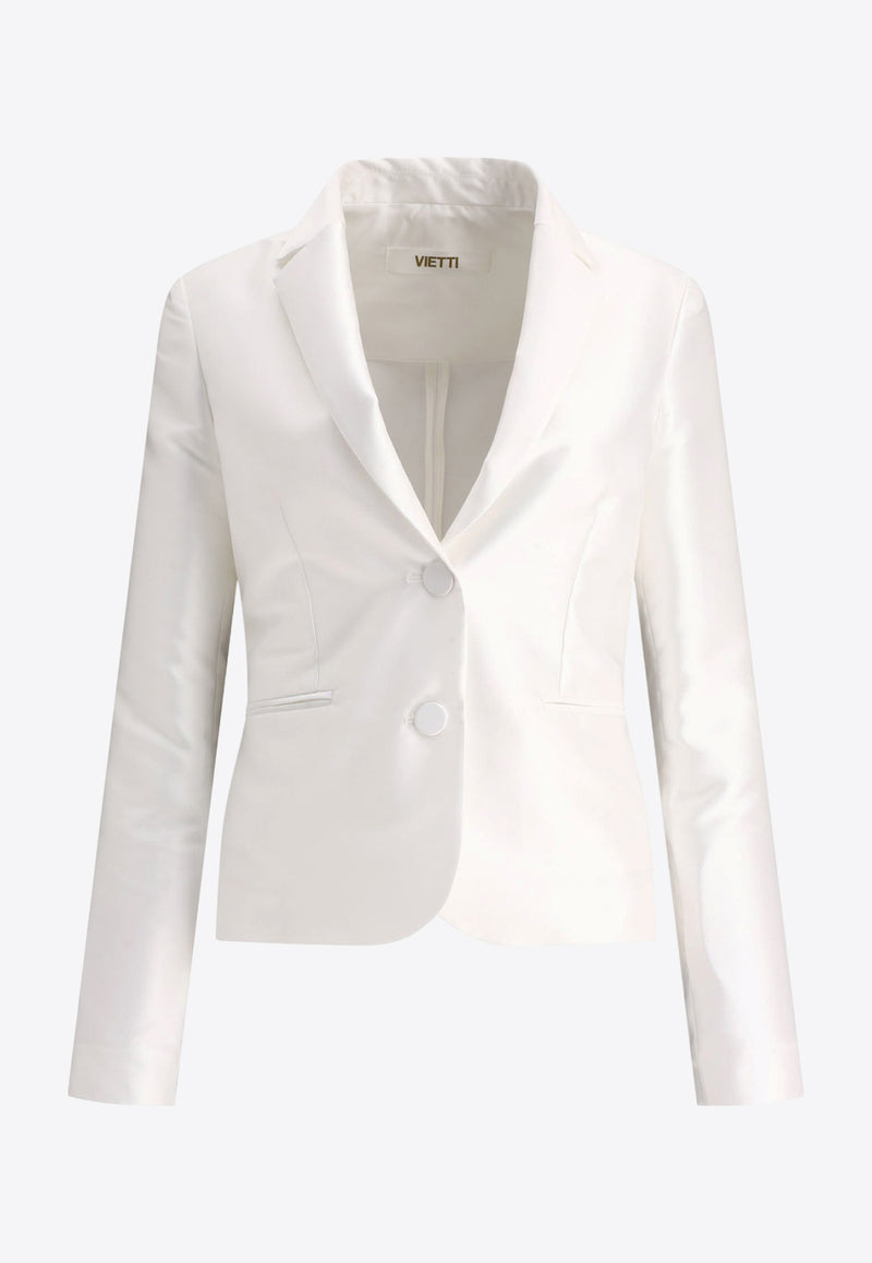 F.it Single-Breasted Cropped Blazer  4130 F41271 BIANCO_66764