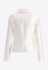 F.it Single-Breasted Cropped Blazer  4130 F41271 BIANCO_66764