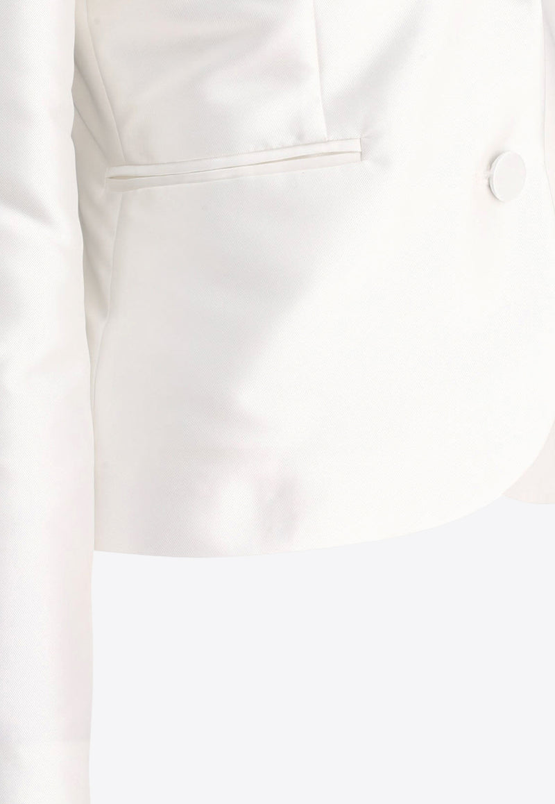 F.it Single-Breasted Cropped Blazer  4130 F41271 BIANCO_66764