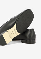 Jimmy Choo Diamond Tilda Leather Loafers  Black DIAMOND TILDA LOAFERCLFBLACK_67421