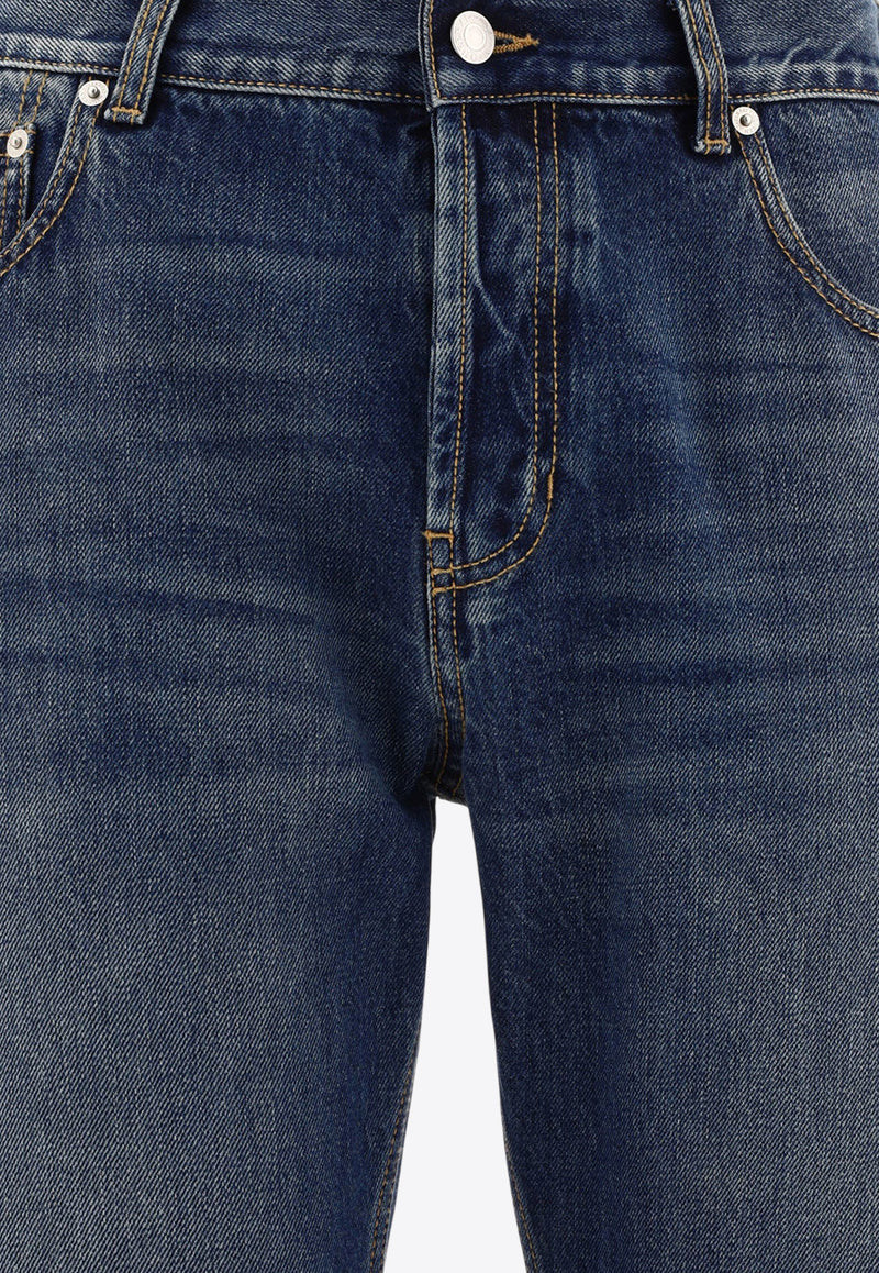 Alexander McQueen Straight-Leg Jeans 794082QYAA54211_67881 Blue