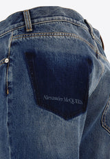 Alexander McQueen Straight-Leg Jeans 794082QYAA54211_67881 Blue
