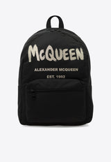Alexander McQueen Logo Metropolitan Backpack 6464571AABW1073_67437 Black