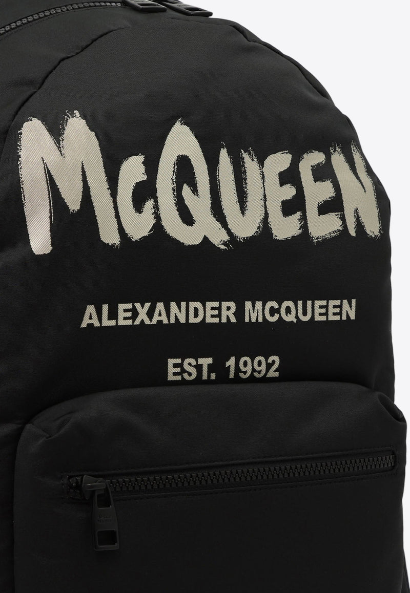 Alexander McQueen Logo Metropolitan Backpack 6464571AABW1073_67437 Black