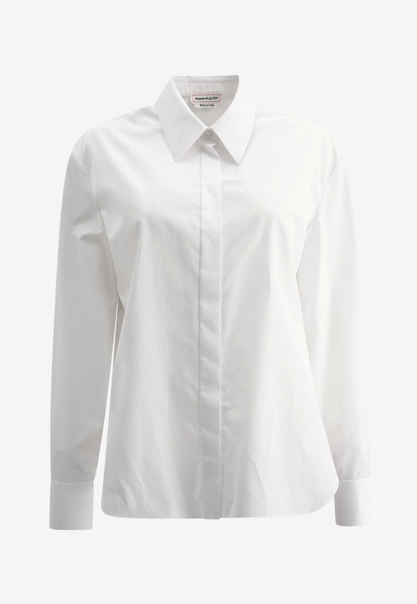 Alexander McQueen Classic Long-Sleeved Shirt 767940QAAAD9000_68797 White