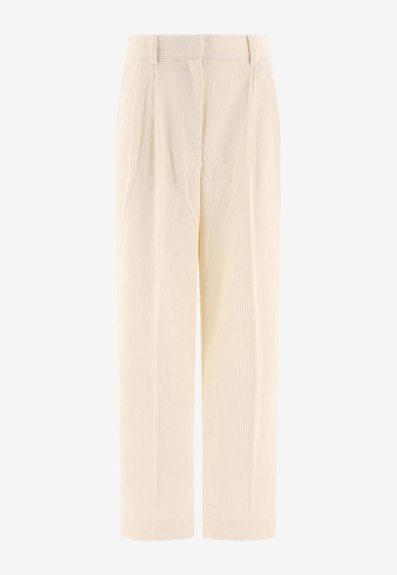 Toteme Ribbed Tailored Pants White 243-WRB0202-FB0191188_68728