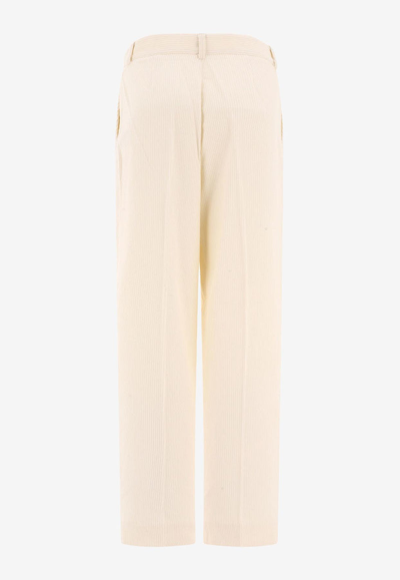 Toteme Ribbed Tailored Pants White 243-WRB0202-FB0191188_68728