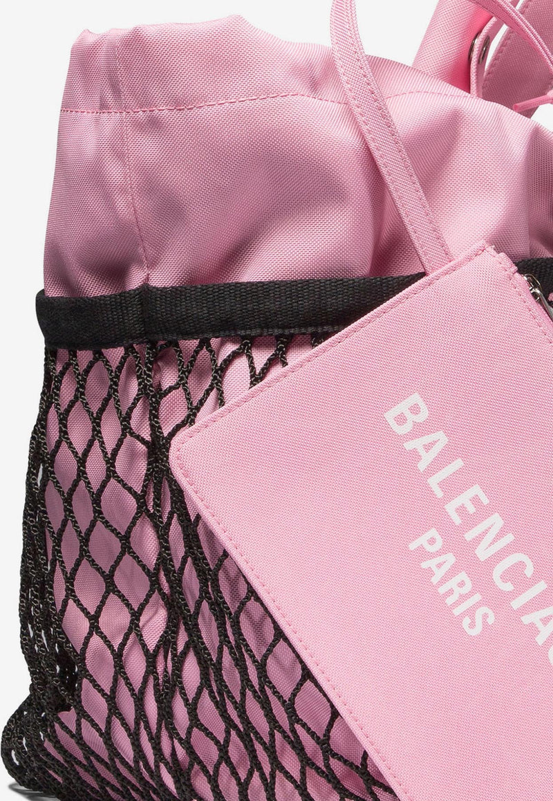 Balenciaga 24/7 Nylon and Mesh Tote Bag  Pink 7918092AA465869_69083