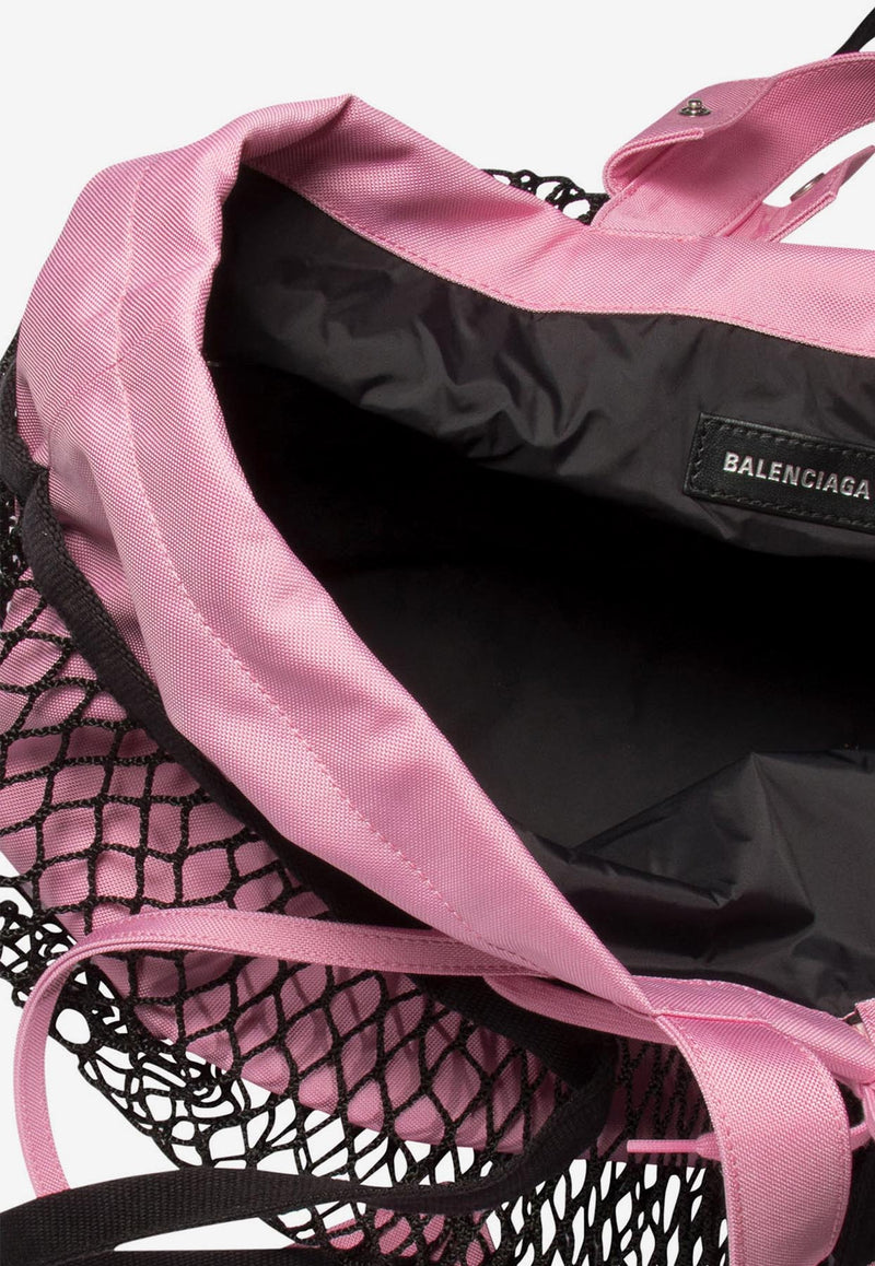 Balenciaga 24/7 Nylon and Mesh Tote Bag  Pink 7918092AA465869_69083